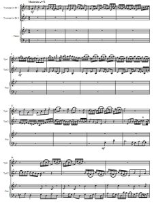 G小调小赋格曲 巴赫 小号二重奏与钢琴 总谱+分谱 有试听-云音圈