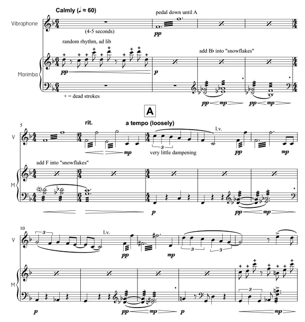 Let It Snow! 布鲁姆版 圣诞风格 中高级 颤音琴+马林巴 合奏总谱 有试听