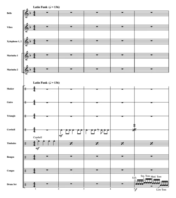 Low Rider 中级 打击乐重奏总谱+分谱 有试听