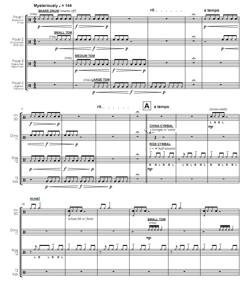 Release the Kraken 维尔玛斯版 初-中级 打击乐四重奏总谱 有试听