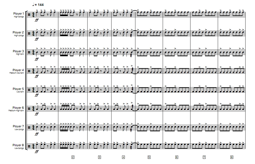 Shockwave! 初级 打击乐八重奏总谱 有试听