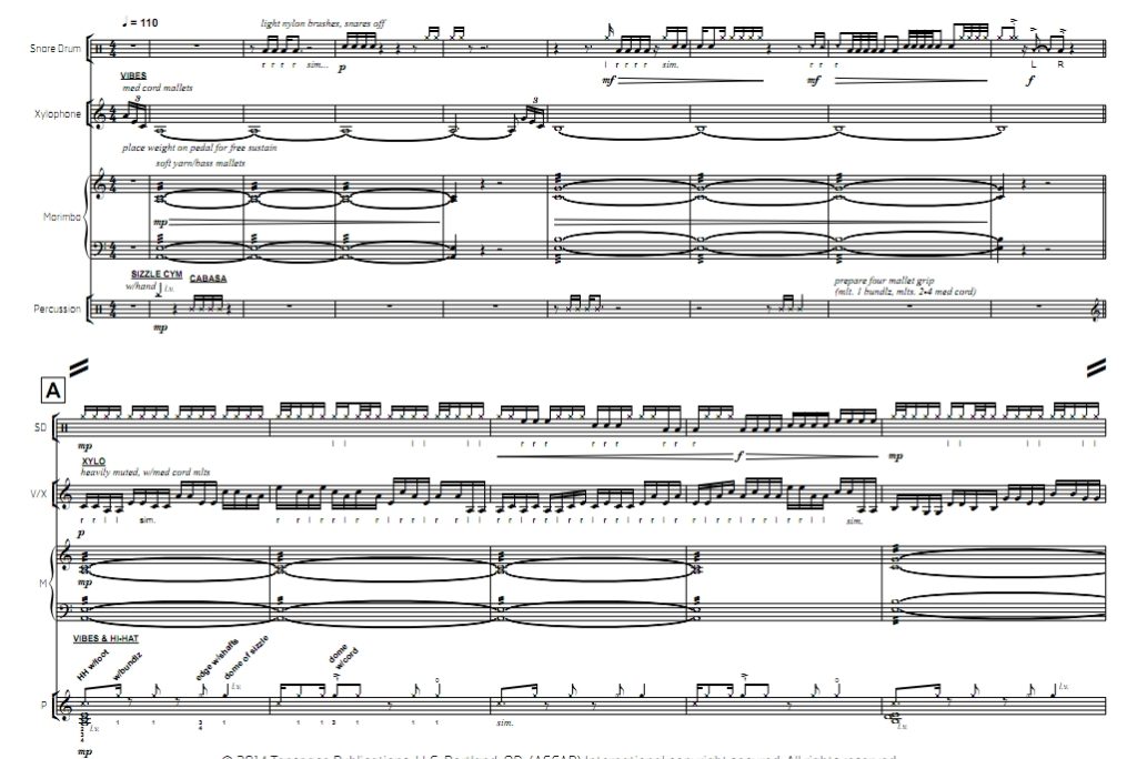 Triptych Boom 中-高级 小军鼓+打击乐三重奏 总谱 有试听