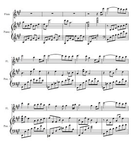 wait there 长笛钢琴 总分谱 有试听-云音圈