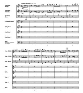 一步之遥探戈 普里马蒂克版 中级 打击乐八重奏总谱+分谱 有试听-云音圈