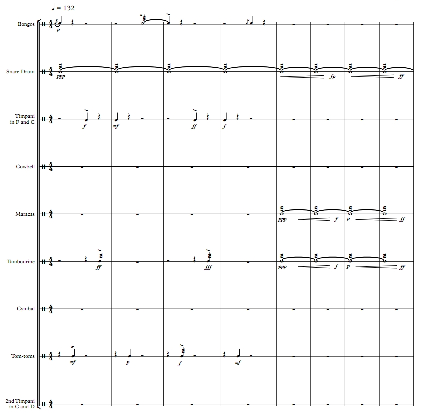 三兄弟 科尔格拉斯版 中级 打击乐九重奏总谱 有试听