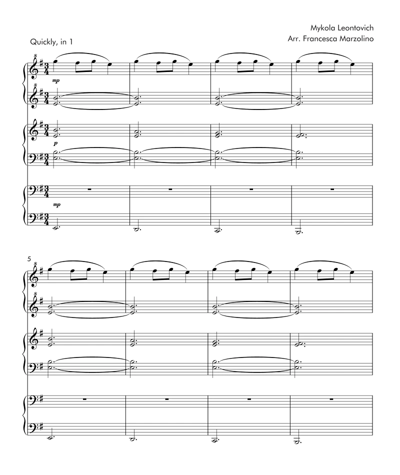 乌克兰的钟声 六手联弹 纸质版 有试听