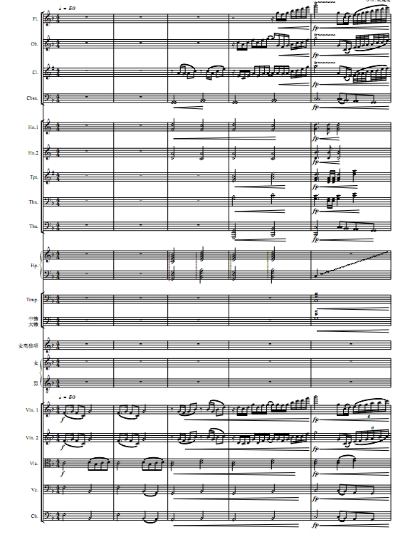 亲吻祖国（歌曲伴奏总谱）管弦乐 总谱+分谱