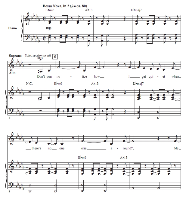 商品为SATB 四声部合唱线谱 从一开始 From the Start 爱默生版 混声合唱谱 有试听