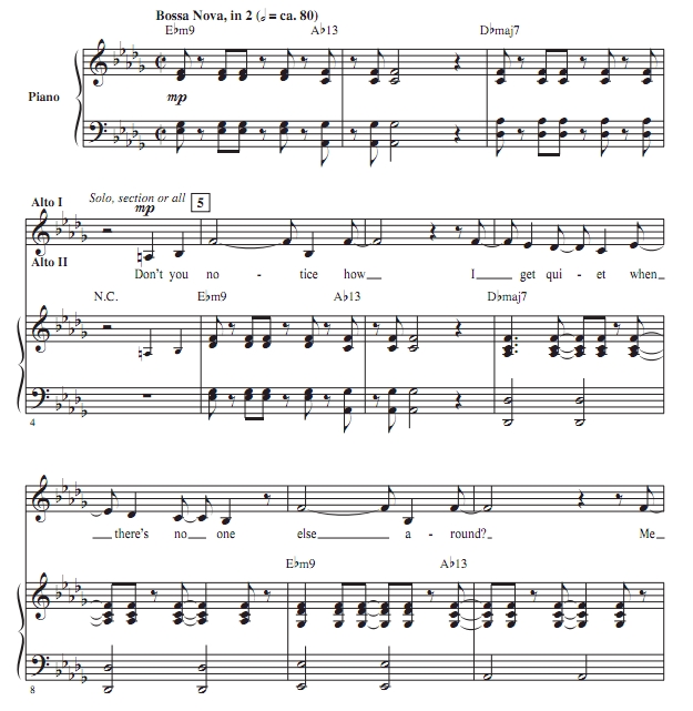 商品为SSAA 四声部合唱线谱 从一开始 From the Start 爱默生版 童声女声合唱谱 有试听