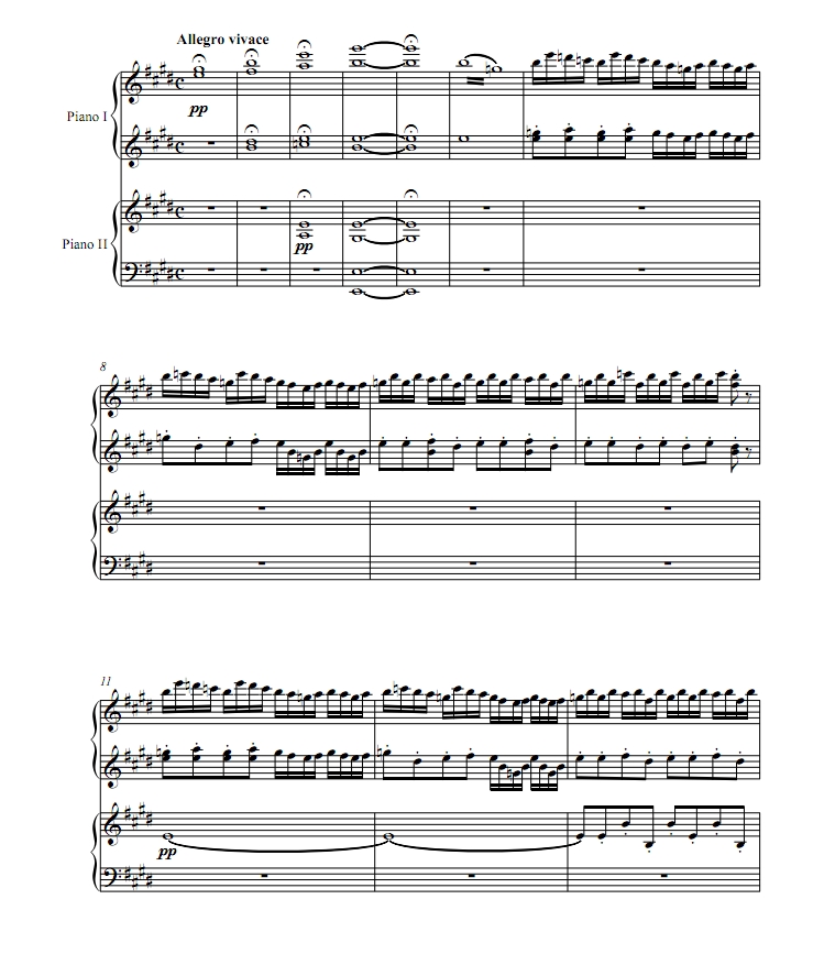 仲夏夜之梦序曲 四手联弹谱 带分谱 有试听