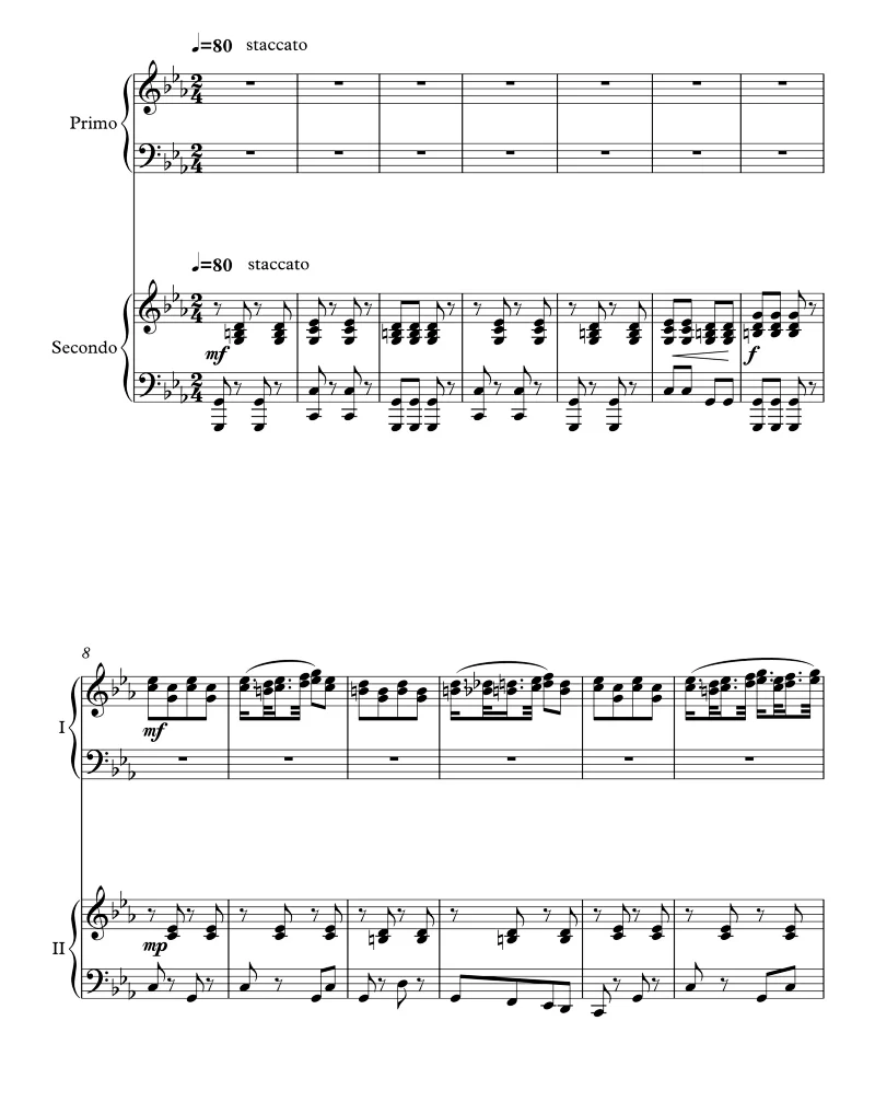 兔子舞  四手联弹 有试听