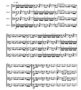 内圈赛手 科佩斯基 中级 小军鼓四重奏总谱+分谱 有试听-云音圈