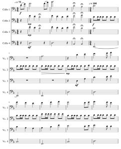 加勒比海盗 大提琴四重奏 总分谱 有试听-云音圈