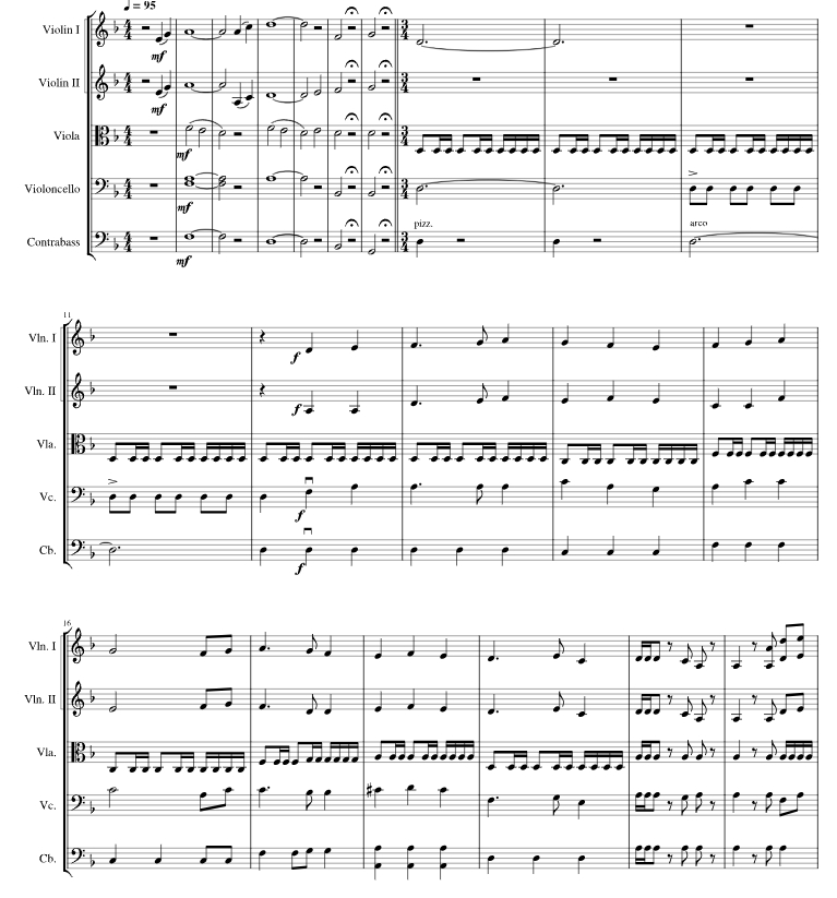 加勒比海盗串烧 弦乐五重奏 总谱+分谱 有试听