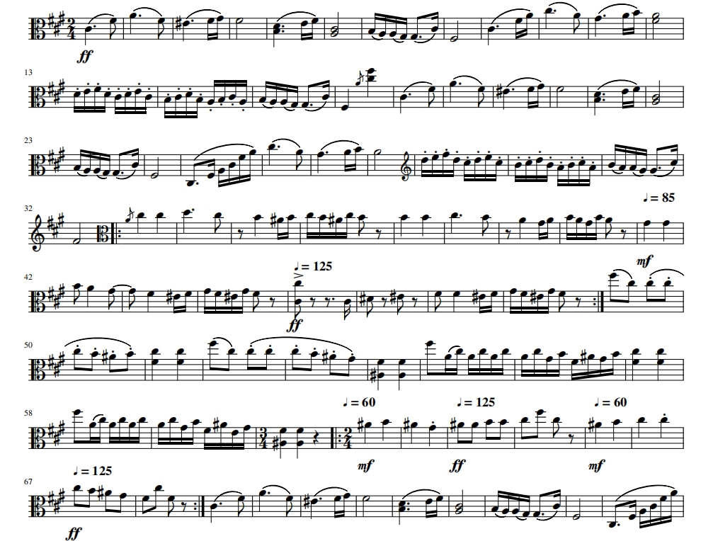 匈牙利舞曲五号  中提琴独奏 有试听