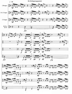 卡拉勒斯   科佩斯基版 中级 小手鼓等 打击乐四重奏总谱+分谱 有试听-云音圈