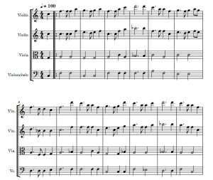 友谊地久天长 弦乐四重奏 总谱+分谱 C调 有试听-云音圈