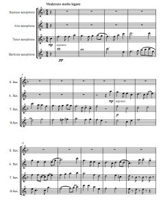 友谊地久天长 STAB萨克斯四重奏 总谱+分谱 有试听-云音圈