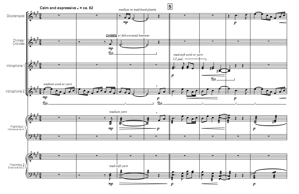古典前奏曲2首 马林巴六重奏总谱 有试听