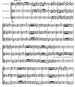 号手的假日 小号三重奏 总谱-云音圈