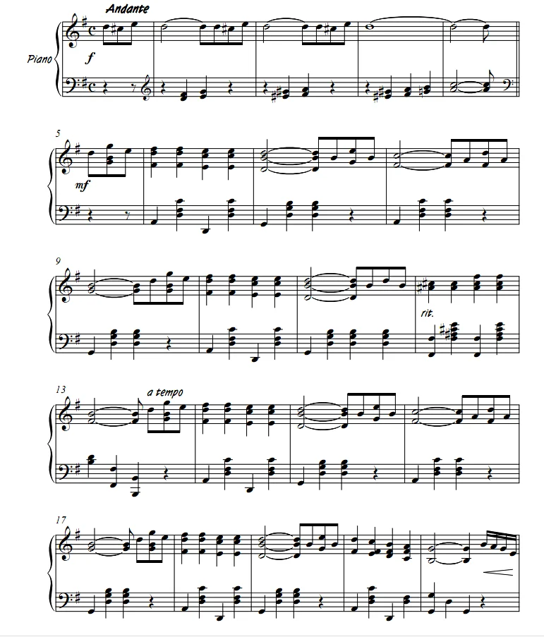 夏日花园 钢琴独奏谱 纸质版 有试听