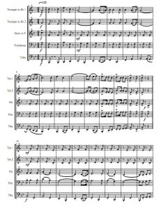 天堂里没有啤酒波尔卡 4级 铜管五重奏总谱+分谱 有试听-云音圈