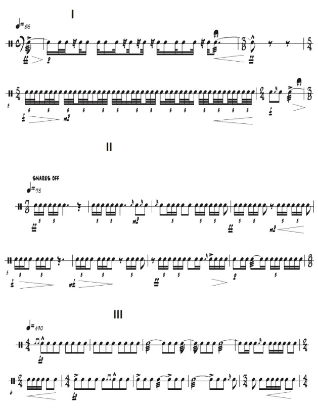 孤独城市  共3首 贝克版 高级 无伴奏独奏 小军鼓谱 有试听