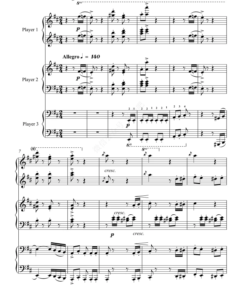 康康舞曲 六手联弹 纸质版 有试听