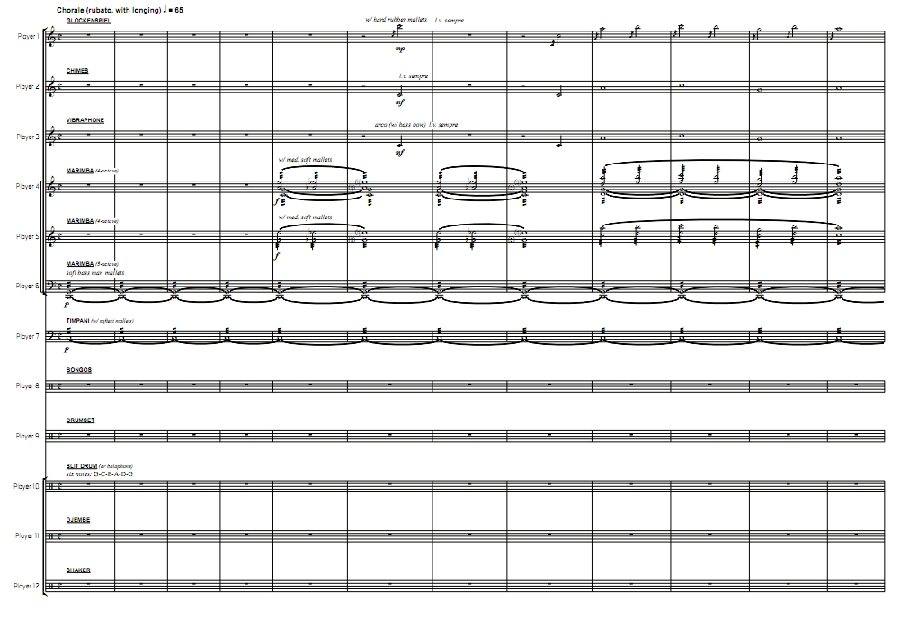 图片[2]-当世界碰撞 高级 打击乐十二重奏总谱 有试听