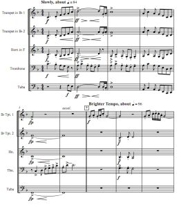 彩云追月  3级 铜管五重奏总谱+分谱  有试听-云音圈