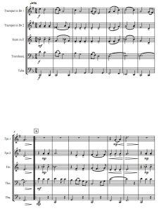 想亲亲 铜管五重奏总谱+分谱 有试听-云音圈