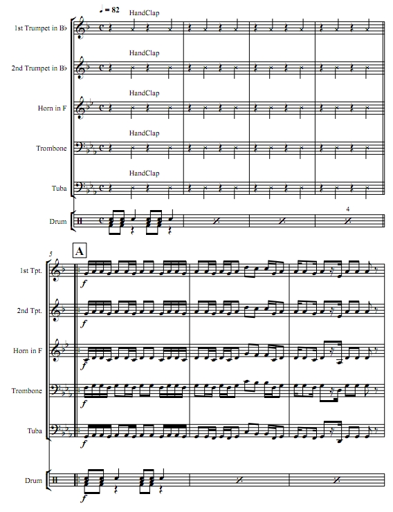 我们将震撼你 铜管五重奏总谱+分谱 有试听