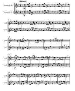 战斗进行曲 小号二重奏 总谱+分谱 有试听-云音圈