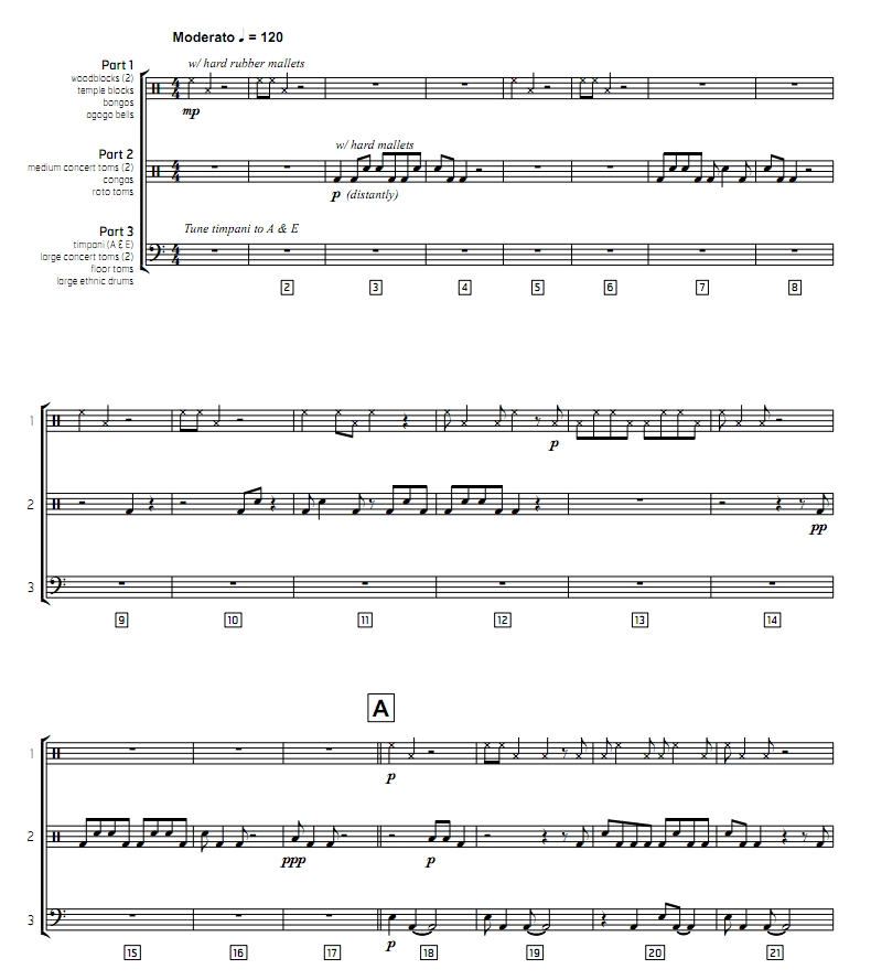 打弹珠 初级 斯劳森版 打击乐三重奏总谱 有试听