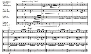 旋流 中级 打击乐四重奏总谱+分谱 有试听-云音圈