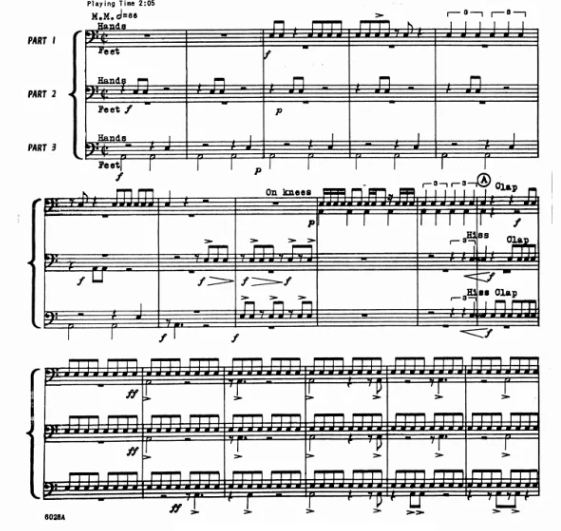 无乐器托卡塔 中级 肢体打击乐三重奏总谱+分谱 有试听