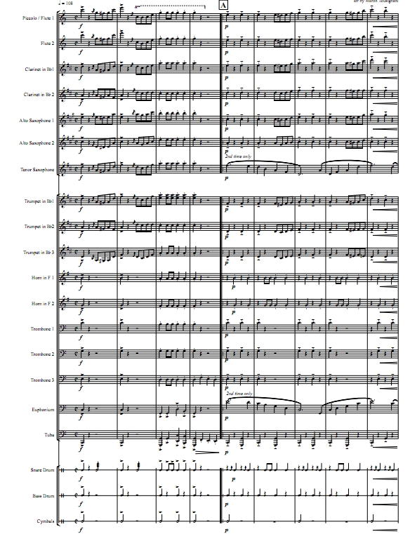 旧有 老朋友进行曲 管乐 总谱+分谱