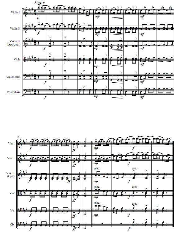 春节序曲 弦乐五重奏 总谱+分谱 有试听