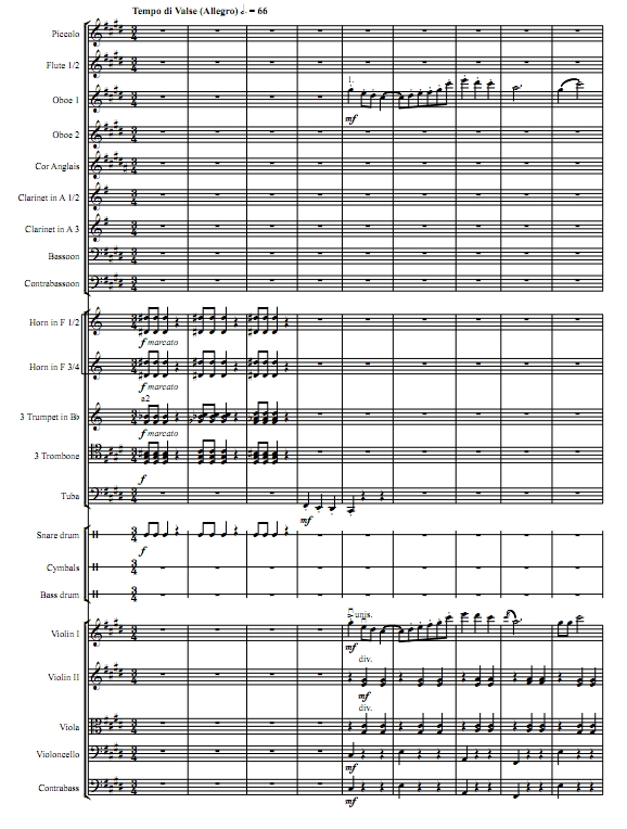 暴风雪组曲之圆舞曲 管弦乐总谱+分谱 有试听