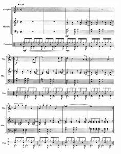 月蓝之时 中级 打击乐三重奏总谱+分谱 有试听-云音圈