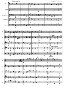 格里格 四首挪威舞曲  木管五重奏总谱+分谱 有试听-云音圈