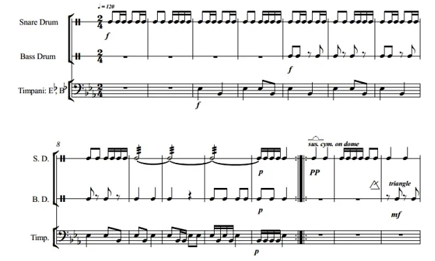 梅森 A.M.D. 打击乐三重奏总谱+分谱 有试听