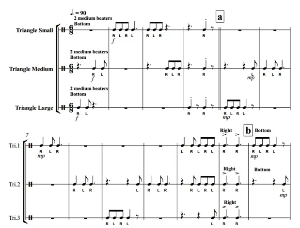 梅森 第1号三角铁三重奏 中级 打击乐合奏总谱+分谱 有试听
