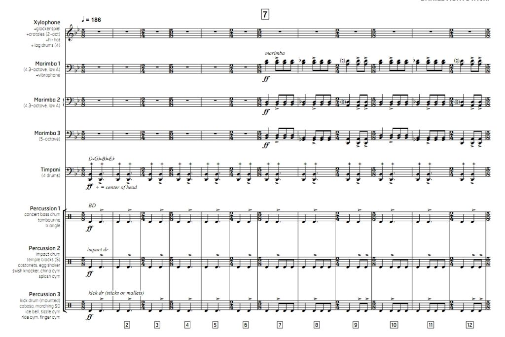 梅赫姆 中级 打击乐八重奏总谱 有试听