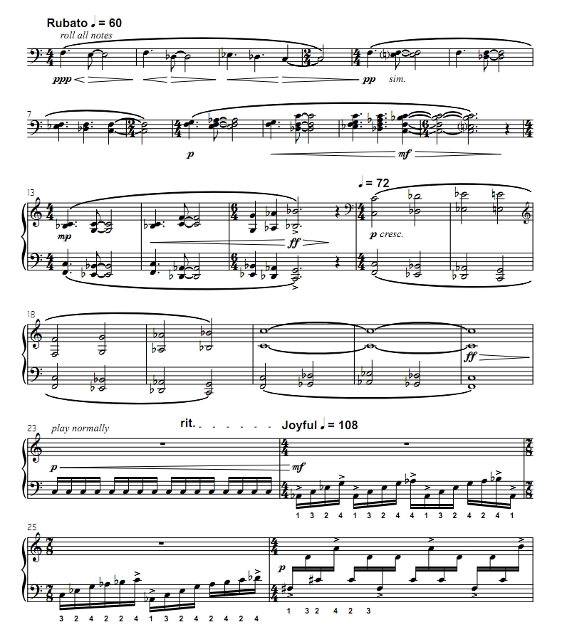 楼梯逆跌  布特勒版 四槌 独奏 马林巴谱 中-高级 有试听