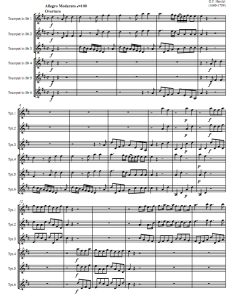 水上音乐组曲迷你版 亨德尔 小号六重奏总谱+分谱 有试听-云音圈