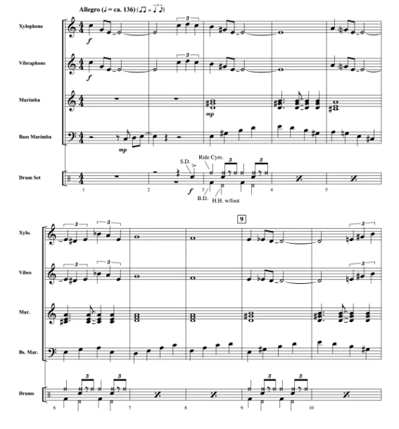 爵士经典 All of Me 中级 打击乐重奏总谱+分谱 有试听