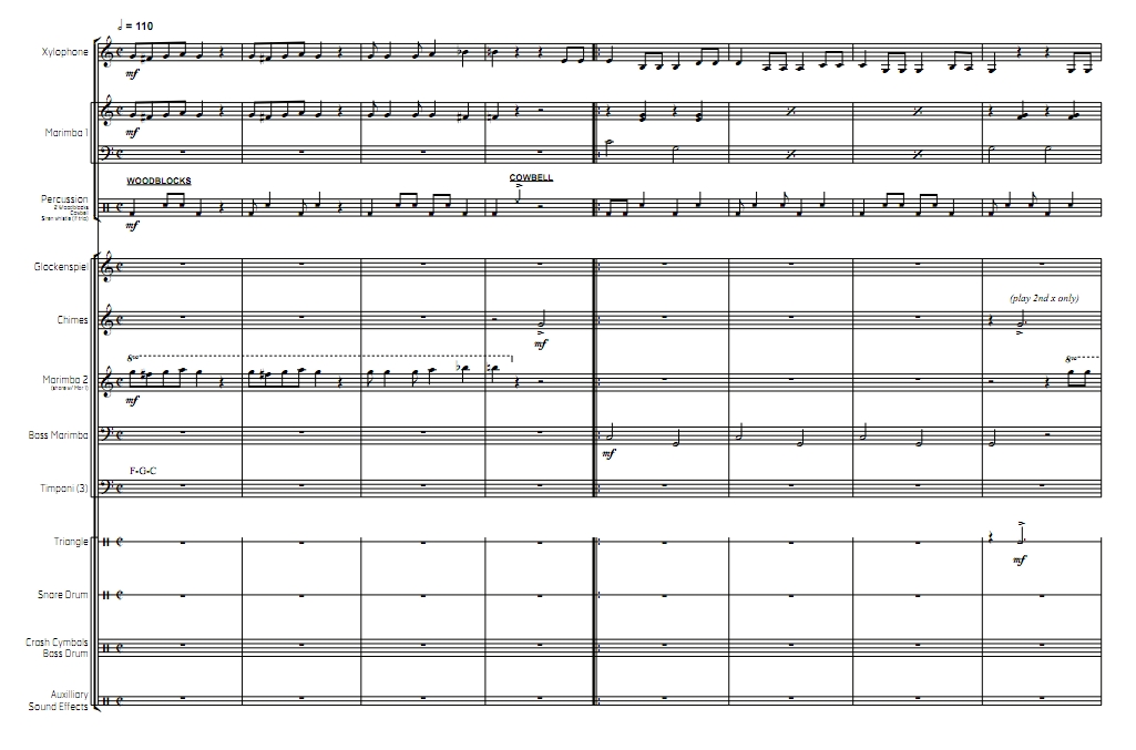 狂野小丑 初-中级 斯劳森版 打击乐重奏总谱 有试听