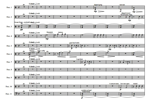 琼斯 水之仙女 中级 打击乐十一重奏总谱+分谱 有试听