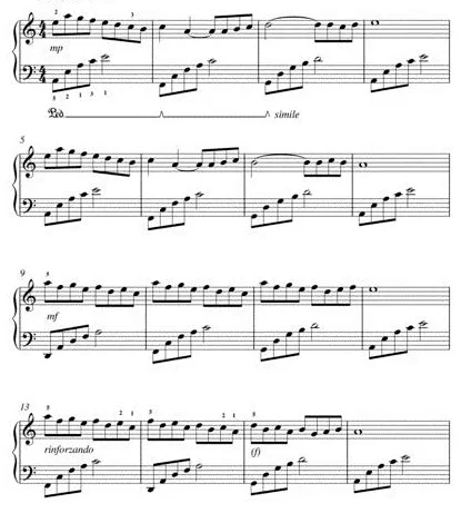 知更鸟 钢琴独奏谱 纸质版 有试听